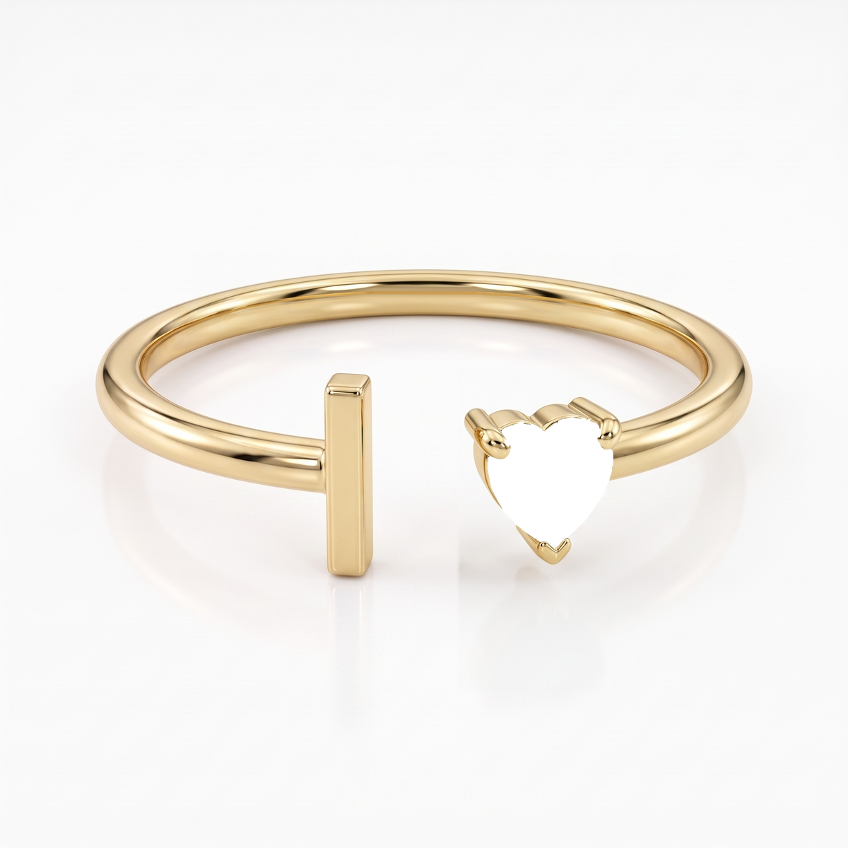 Adjustable Initial Birthstone Ring "Iris"